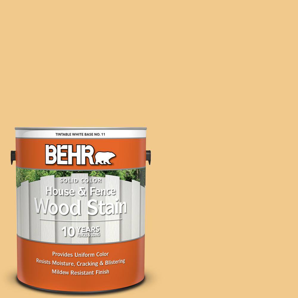 1 gal. #HDC-CL-16 Beacon Yellow Solid Color House and Fence Exterior Wood S