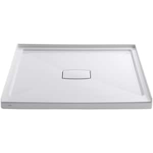 Archer 48 in. x 48 in. Single Threshold Shower Base with Center Drain and Removable Drain Cover in White