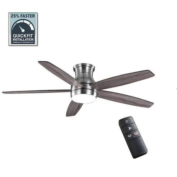 Ashby Park 60 in. White Color Changing Integrated LED Brushed Nickel  Ceiling Fan with Light Kit and Remote Control