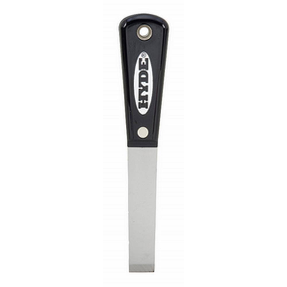 Hyde 3/4 in. Black and Silver Stiff Chisel Putty Knife 153633 The