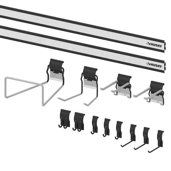 Husky Garage Wall Track All Purpose Project Pack 14 Piece 90412hwsk - Husky Wall Track System