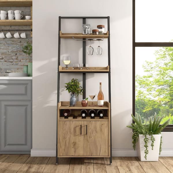 Light oak wine discount rack