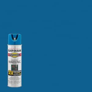 15 oz. Caution Blue 2X Distance Inverted Marking Spray Paint (6-Pack)