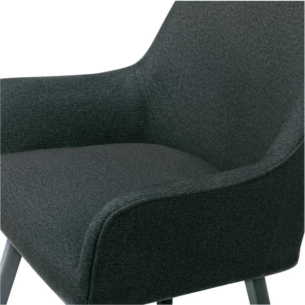 Studio Designs Home Spire Luxe Charcoal Gray Swivel Accent Chair