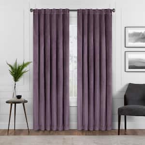 Harper Thermalayer Plum Polyester Solid 50 in. W x 95 in. L Lined Noise Cancelling Rod Pocket Blackout Curtain