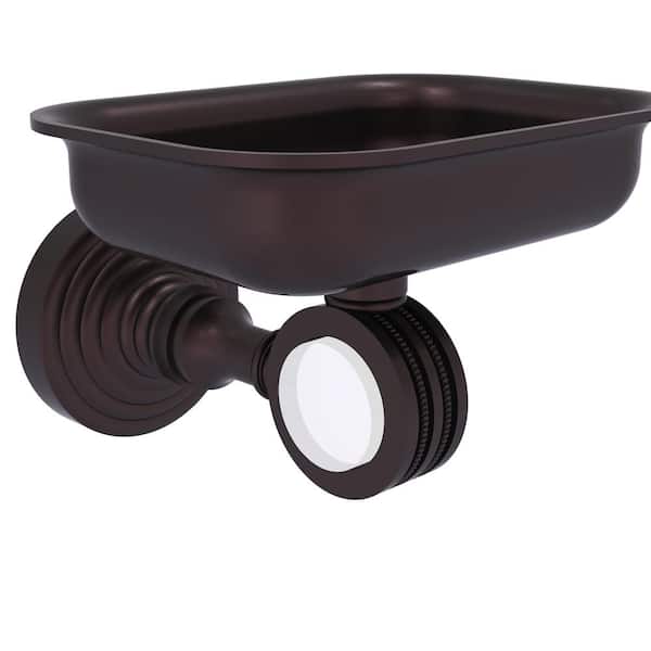 Allied Brass Pacific Grove Collection Wall Mounted Soap Dish Holder with Dotted Accents in Antique Bronze