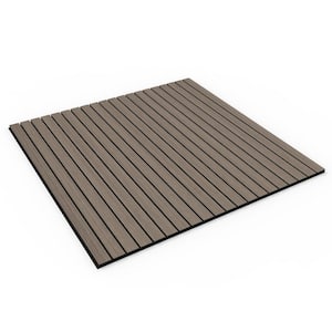 2/5 in. x 1.96 ft. x 1.96 ft. Gray Wood Slat Acoustic Panels 3D Decorative Wall Paneling (31 sq. ft./Case)