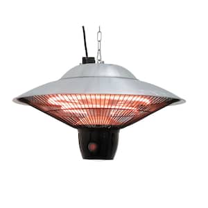 1500-Watt Infrared Hanging Electric Outdoor Heater with LED Light and Remote Control