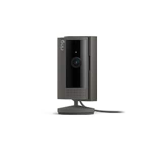 Indoor Cam (2nd Gen) - Plug-In Smart Security Wifi Video Camera, with Included Privacy Cover, Night Vision, Charcoal