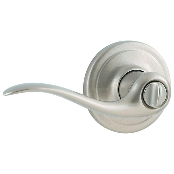 Kwikset Tustin Satin Nickel Bed/Bath Door Lever