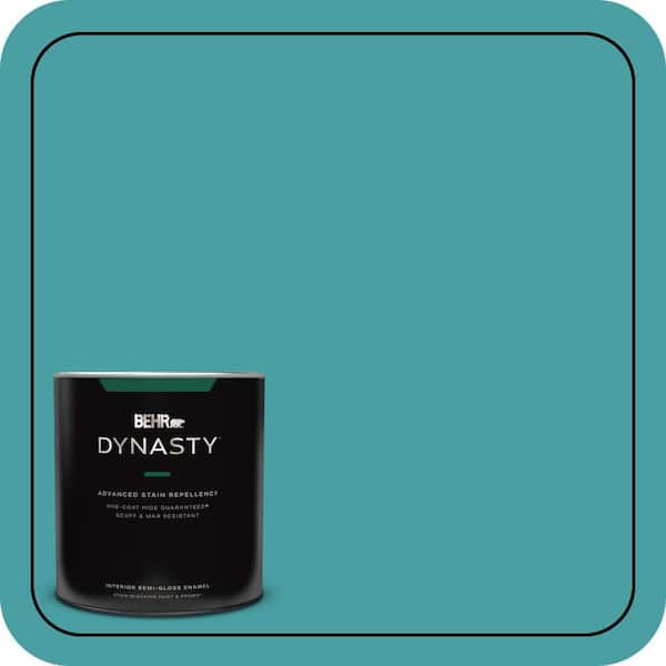BEHR DYNASTY 1 qt. #M460-5 Aqua Fresco One-Coat Hide Semi-Gloss Enamel Interior Stain-Blocking Paint and Primer