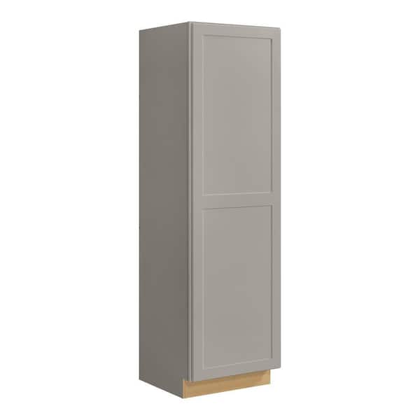 Avondale 24 in. W x 84 in. H x 24 in. D Ready To Assemble Plywood Shaker Utility Pantry Cabinet in Dove Gray