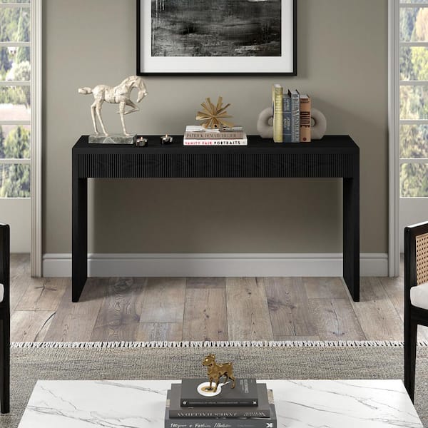 Meyer&Cross Lawrence 55 in. Black Grain Rectangle MDF Top