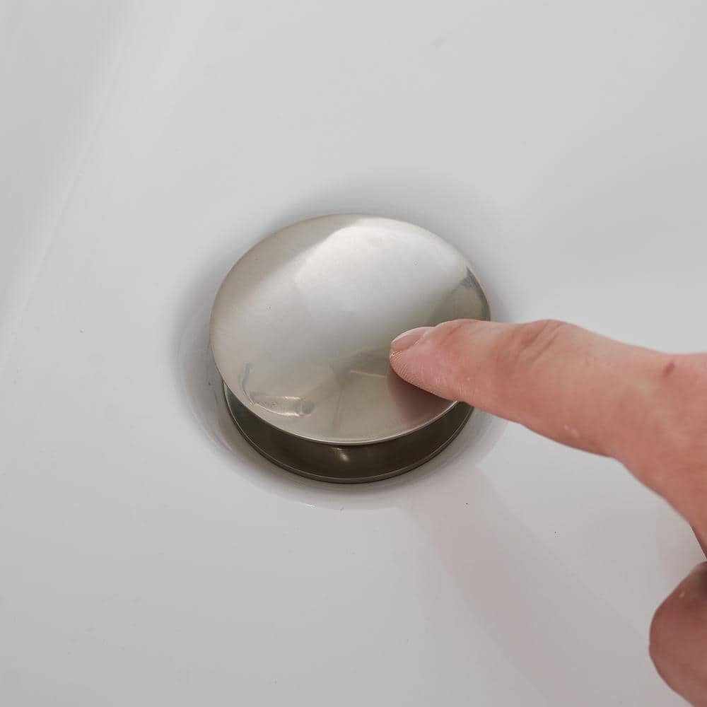 Brushed Nickel Bathroom Sink Pop-Up Drain Assembly