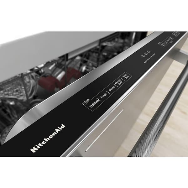 Kitchenaid 24 In Printshield Stainless Steel Top Control Built In Tall Tub Dishwasher With Stainless Steel Tub 44 Dba Kdtm404kps The Home Depot