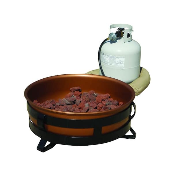 King Kooker 24 in. Portable Propane Gas Fire Pit with Copper Bowl