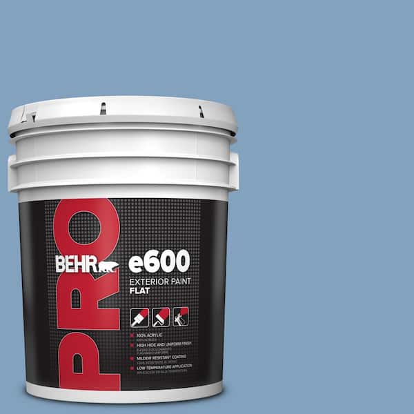 BEHR PRO 5 gal. #PPU14-07 Hawaiian Sky Flat Exterior Paint