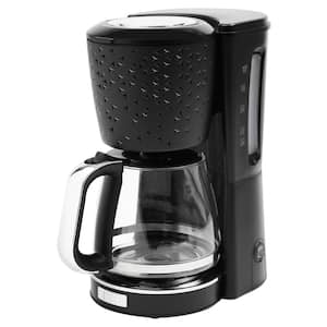 Starbeck 1.5 l 10 Cup Drip Coffee Maker with Textured PP/ABS Body and Glass Coffee Carafe, Black