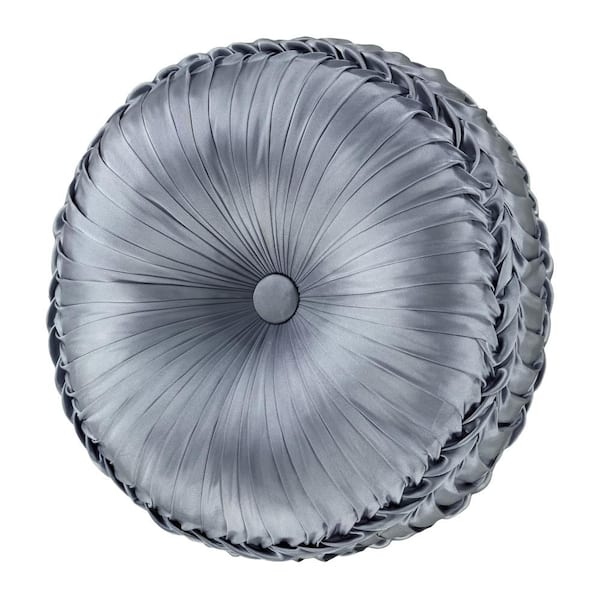 Unbranded Bacoli Polyester Tufted Round Decorative Throw Pillow 15 x 15 in.