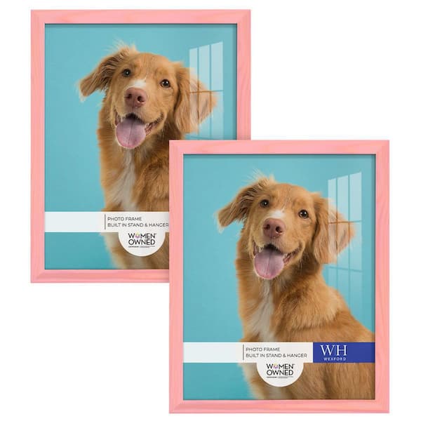 Wexford Home Woodgrain 11 in. x 14 in. Sunset Pink Picture Frame (Set of 2)