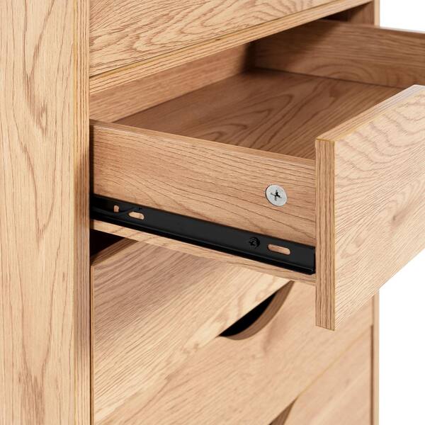 English Large-Size Natural Wood Storage Cabinet w/Drawers, Cleanly