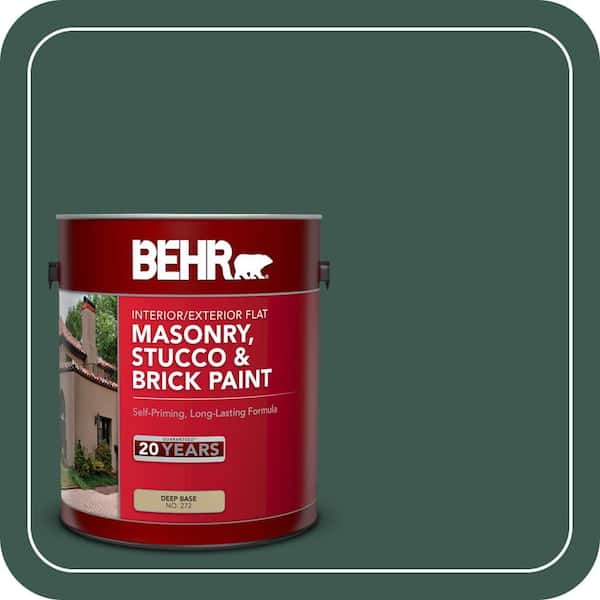 1 gal. #PFC-45 Patio Green Flat Interior/Exterior Masonry, Stucco and Brick Paint