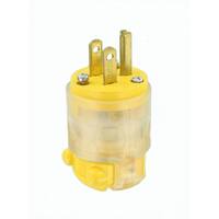 15 Amp 125-Volt Round Dead Front Plug, Clear