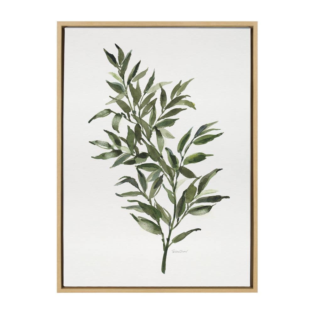 Natural Green Botanical Ruscus Canvas Wall Art Print