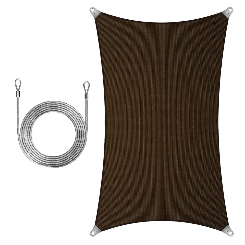 Super Ring 20 ft. x 22 ft. Sun Shade Sail with Cable-Brown price history on PriceWatchPro