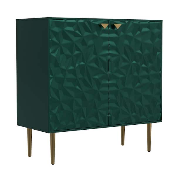 Boyel Living 31.9 in. H Green Freestanding 2 Door Storage Cabinet