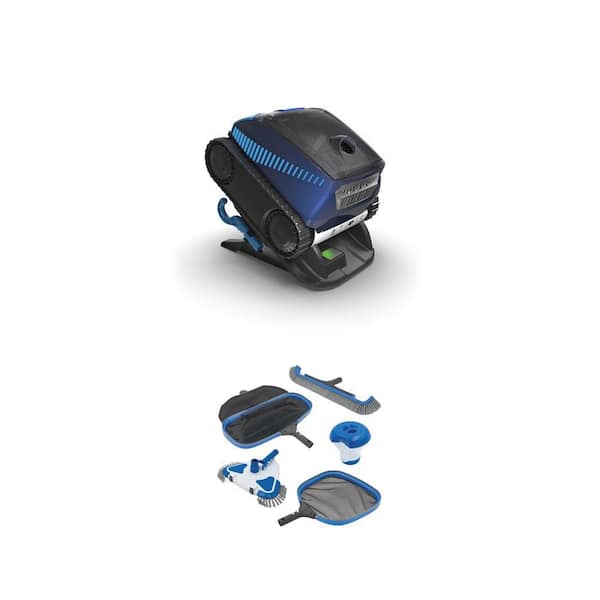 PLSHD Manual Cleaning Kit and FREEDOM Cordless Robotic Pool Vacuum Combo