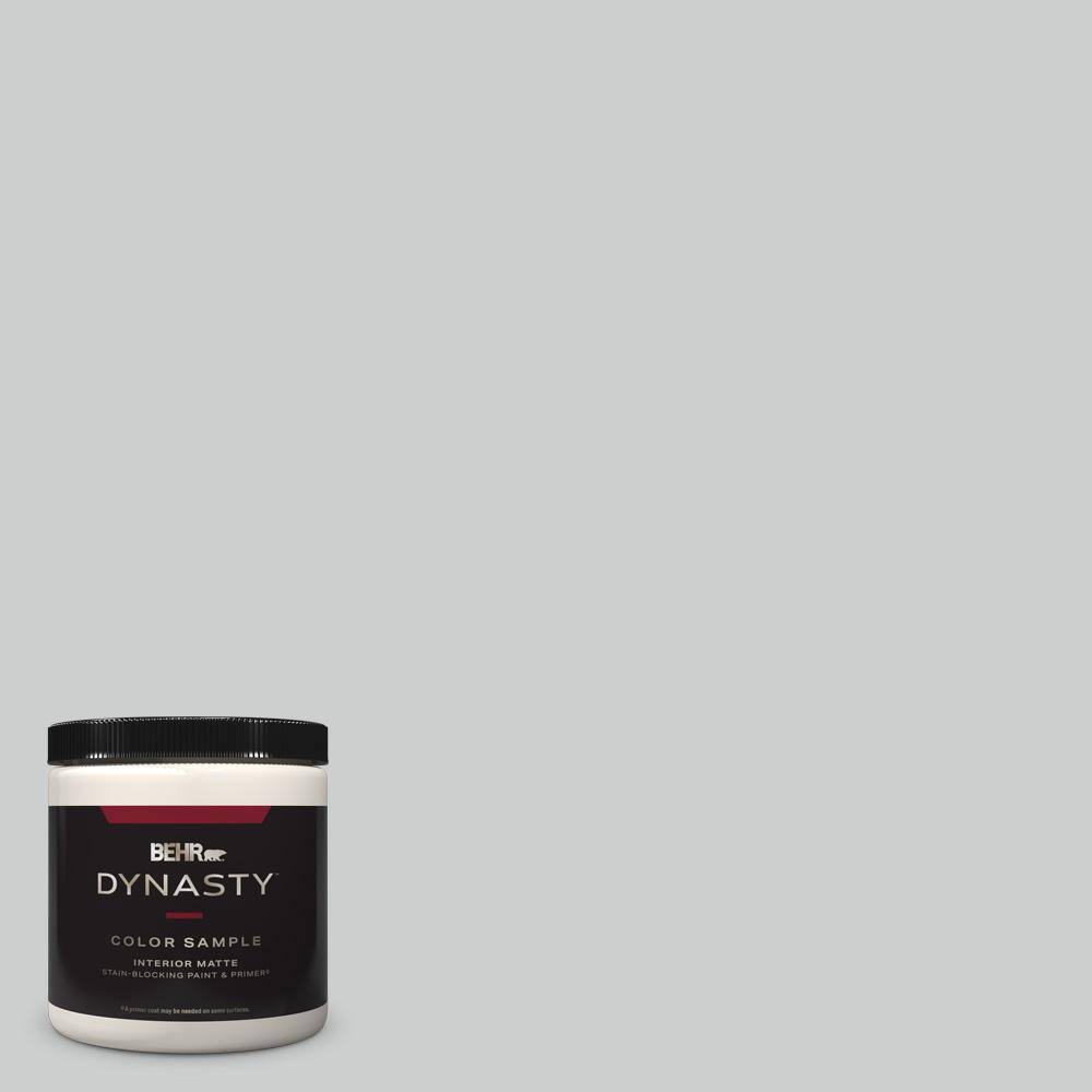 BEHR DYNASTY 8 oz. 760E2 Manhattan Mist Matte StainBlocking Interior/Exterior Paint and