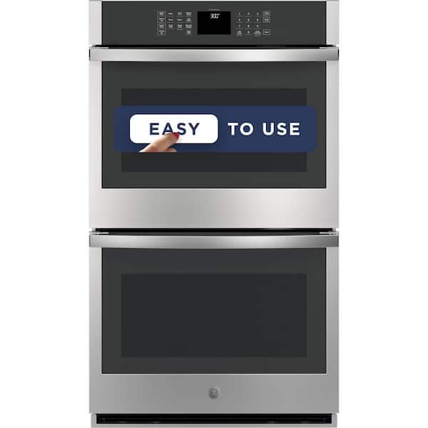 GE 30 in. Smart Double Electric Wall Oven with Self Clean in Stainless Steel