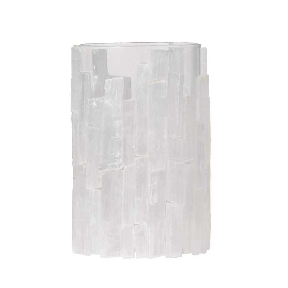Elegant Crystal-Look Glass Hanging Lantern, 8" H x 5" W