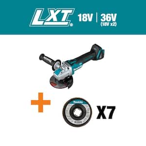 18-Volt LXT Lithium-Ion 4-1/2 /5 in. X-LOCK Angle Grinder with bonus X-LOCK 4‑1/2 in. Finishing Flap Disc