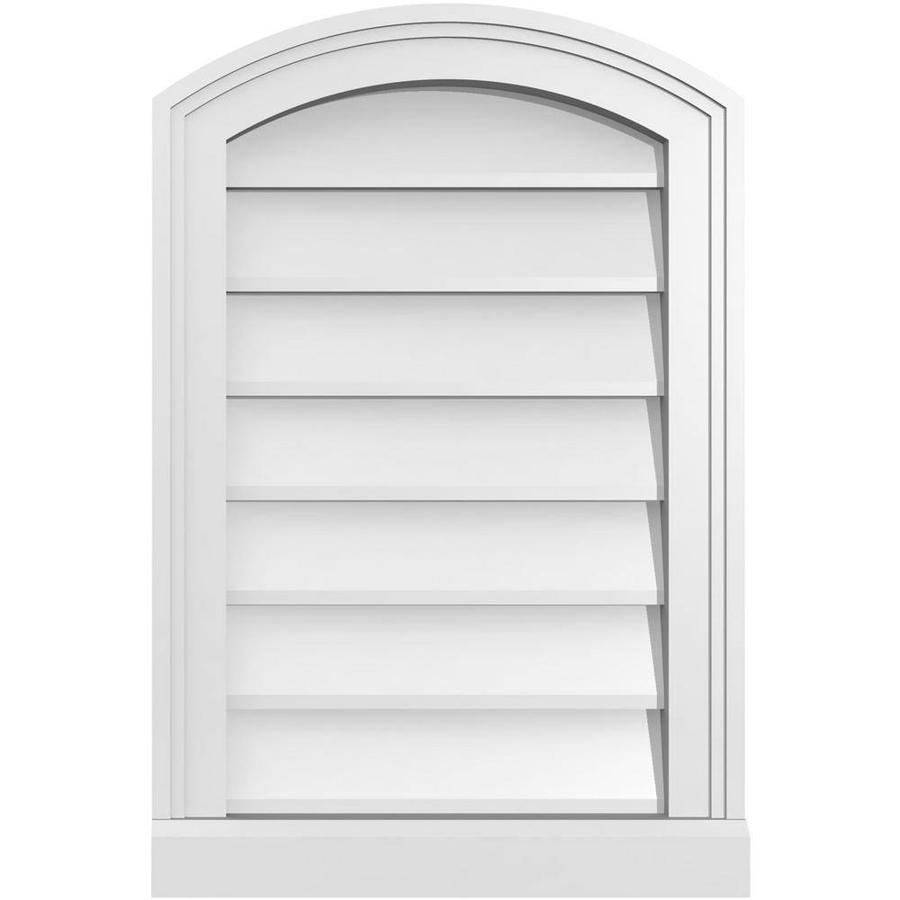 "16"" x 24"" Arch Top Surface Mount PVC Gable Vent: Functional with Brickmould Sill Frame" price history on PriceWatchPro
