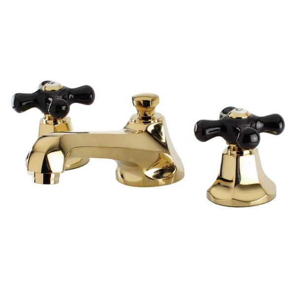 Kingston Brass Duchess 8 in. Widespread 2-Handle Bathroom Faucet in Polished Brass