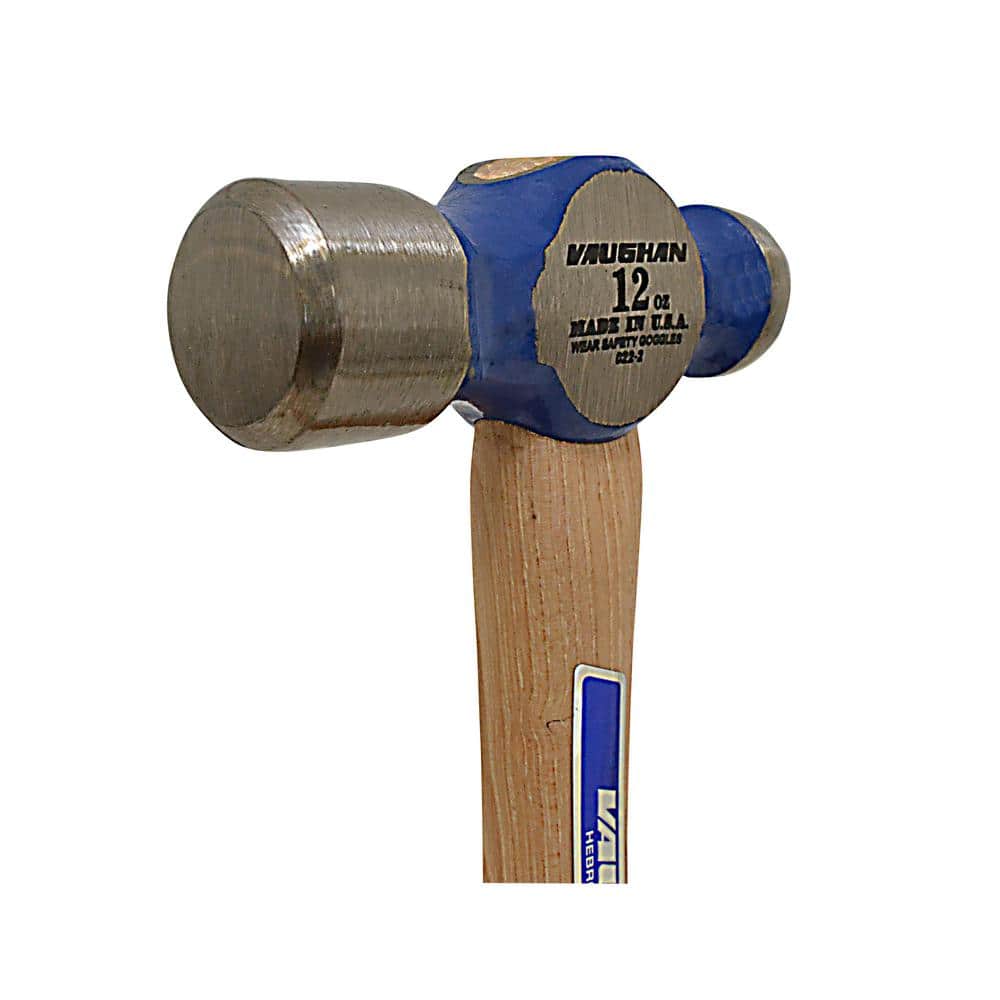 Vaughan 12 oz High Carbon Steel Ball Peen Hammer with Hickory Handle