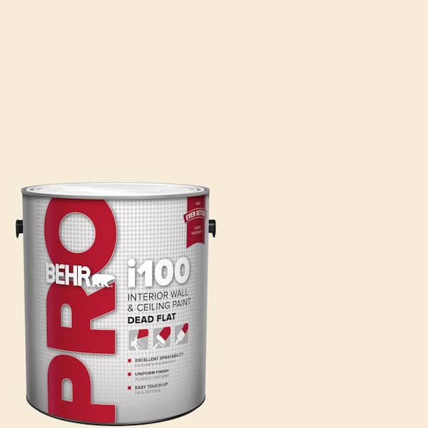 1 gal. #YL-W04 Linen White Dead Flat Interior Paint