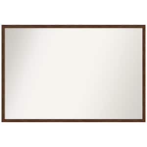 Carlisle Brown Narrow 37 in. W x 25 in. H Rectangle Non-Beveled Wood Framed Wall Mirror in Brown