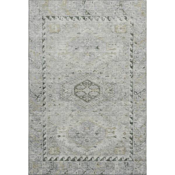 Mayfield Premium Machine Washable Abstract AMF2357 Taupe 9 ft. x 12 ft. Area Rug