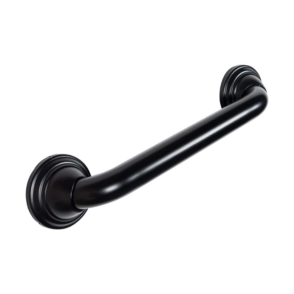 12" Black Stainless Steel Bathroom Safety Grab Bar