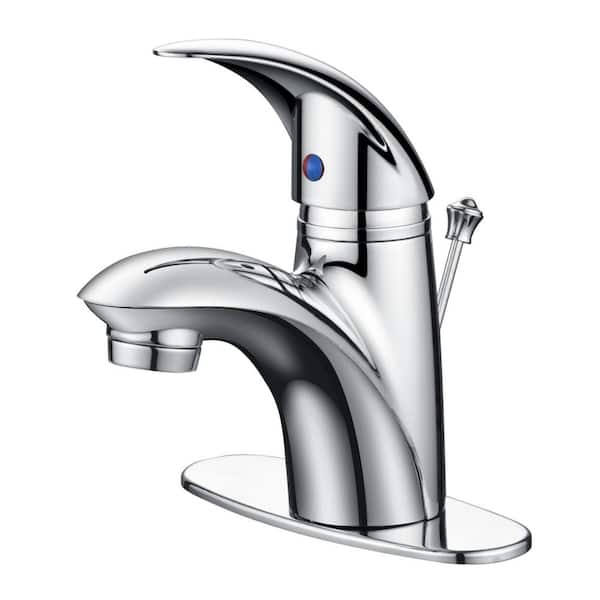 Ultra Faucets Vantage 4 in. Centerset Single-Handle Bathroom Faucet Rust and Spot Resist with Drain Assembly in Polished Chrome
