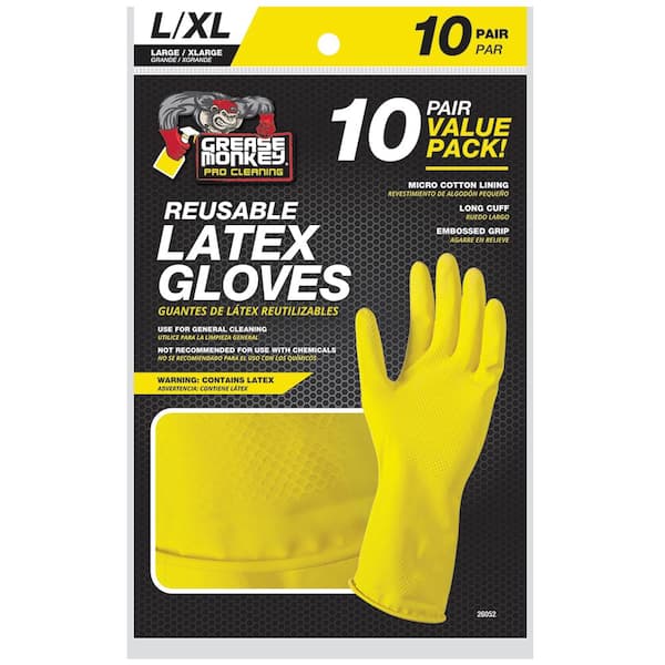 Grease Monkey Gorilla Grip Slip Resistant Glove Medium, Large, Extra Large ( XL)