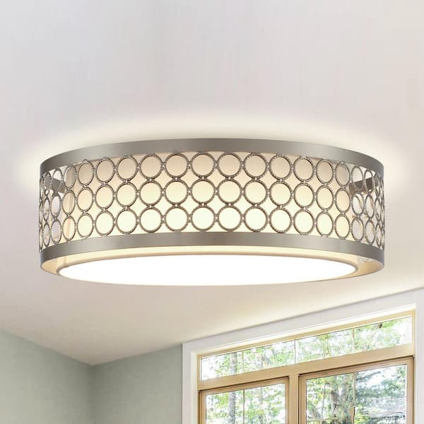 matrix decor 15.4 in. 23-Watt Integrated LED Flush Mount with Shade