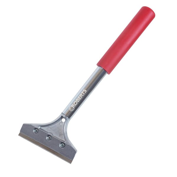 ROBERTS 4 in. Wide Floor and Wall Scraper and Stripper with 12 in. Handle plus Angled Head