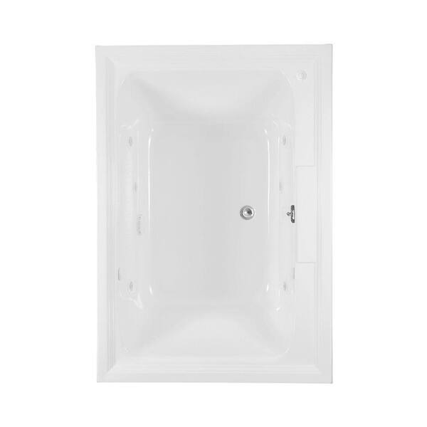 American Standard Town Square 5 ft. x 42 in. EcoSilent Whirlpool Tub with Chromatherapy and Center Drain in Arctic