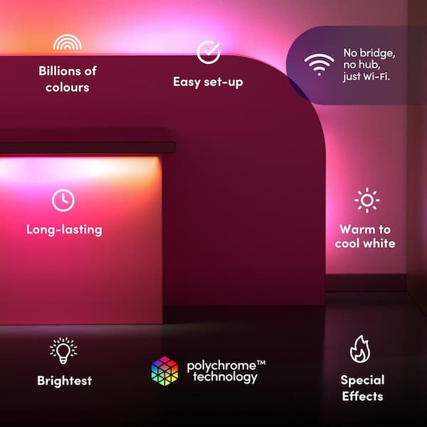 120 Multi-Color Smart Wi-Fi LED Strip Light Kit, Works with Alexa/Hey Google/HomeKit/Siri LZ3EK3MUS - The Depot