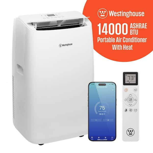 8,150-BTU Portable Air Conditioner with Heat Cools 700 sq. ft with 4-in. 1-Operation in White