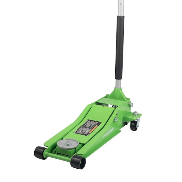 Husky 3-Ton Green Low Profile Floor Jack with Quick Lift HD00120